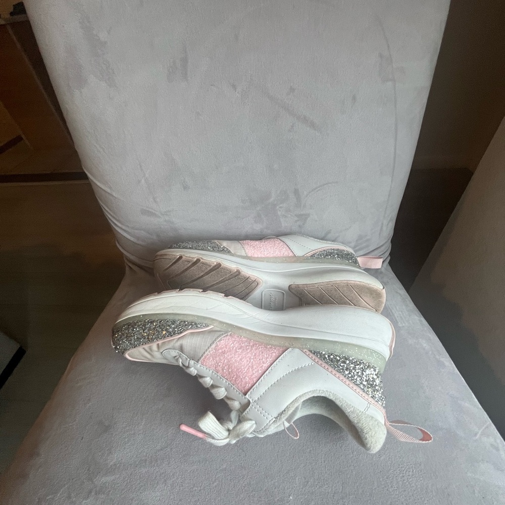 Kate Spade‎ White and Pink Glitter Sneakers - Picture 5 of 7